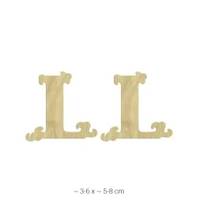 KD232 Dekoratif "L" Harfi Ahşap Boyanabilir Obje